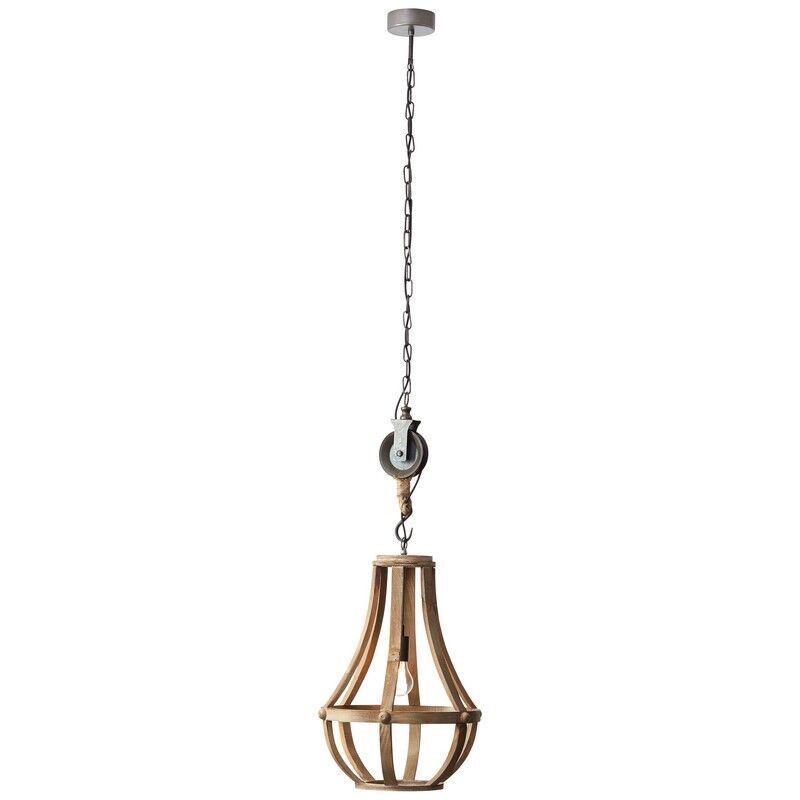Holz Pendelleuchte Braun, Afnane Holz Pendelleuchte Braun, Afnane