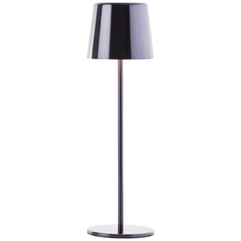 Moderne aufladbare Außen Tischlampe Schwarz, Skander, 4W, warm- bis kaltweiß einstellbare LED, IP44, mit Touch-Dimmer Moderne aufladbare Außen Tischlampe Schwarz, Skander, 4W, warm- bis kaltweiß einstellbare LED, IP44, mit Touch-Dimmer