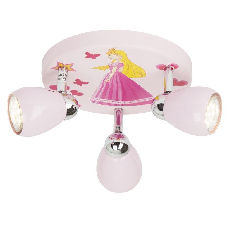 Metall Kinderzimmer Deckenstrahler Pink, Rinze, 2,5W, 3000K LED