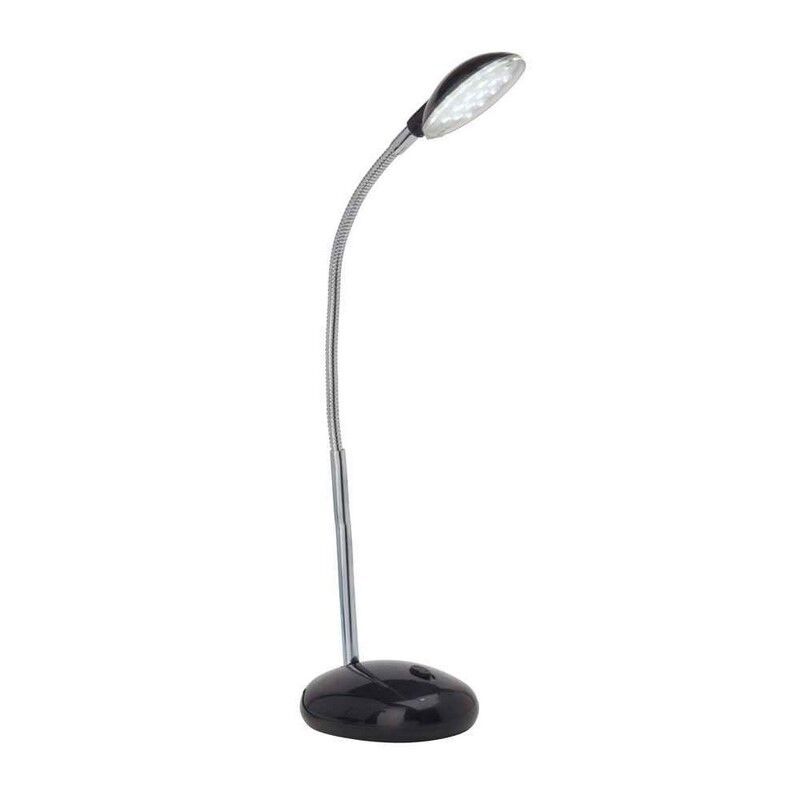 Kunststoff Schreibtischlampe Schwarz, Marenthe, 2W, 6000K LED, mit Schalter