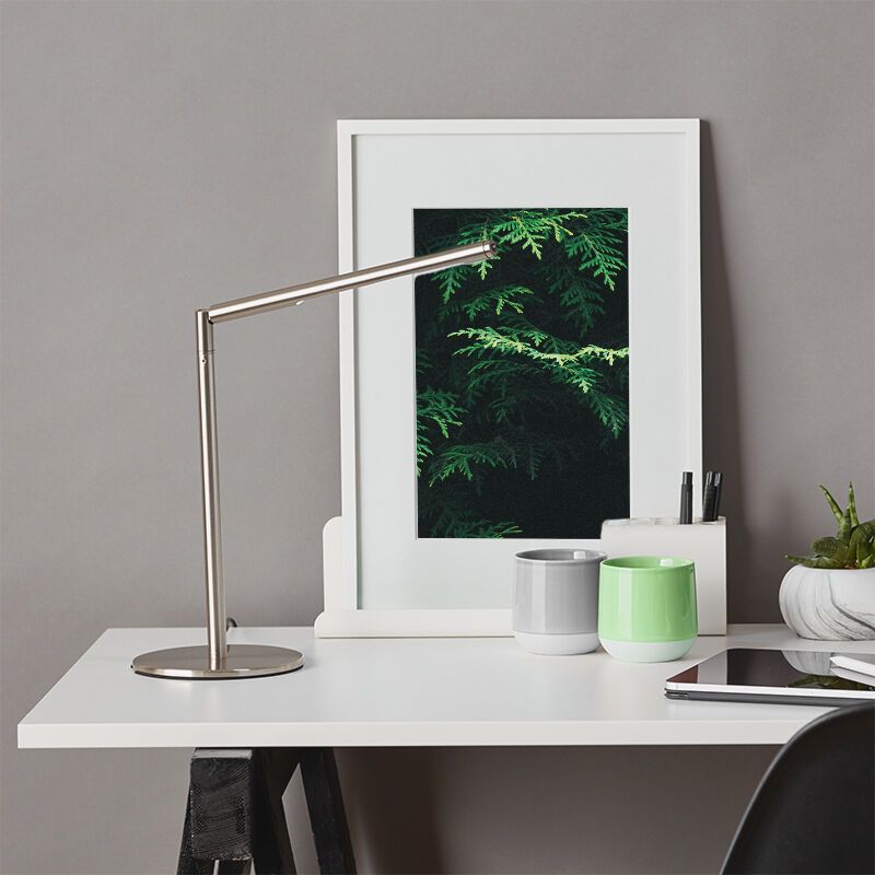 Design Schreibtischlampe Chrom, Krisje, 6W, 6400K LED, mit Schalter Design Schreibtischlampe Chrom, Krisje, 6W, 6400K LED, mit Schalter