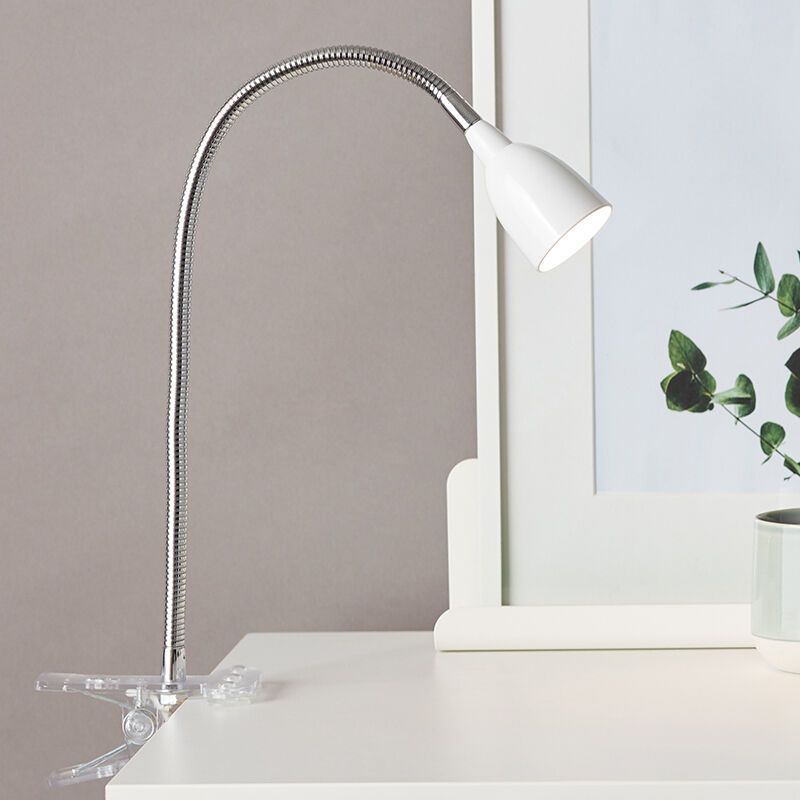 Kunststoff Klemmspot Weiß, Kit, 2,4W, 3000K LED, mit Schalter