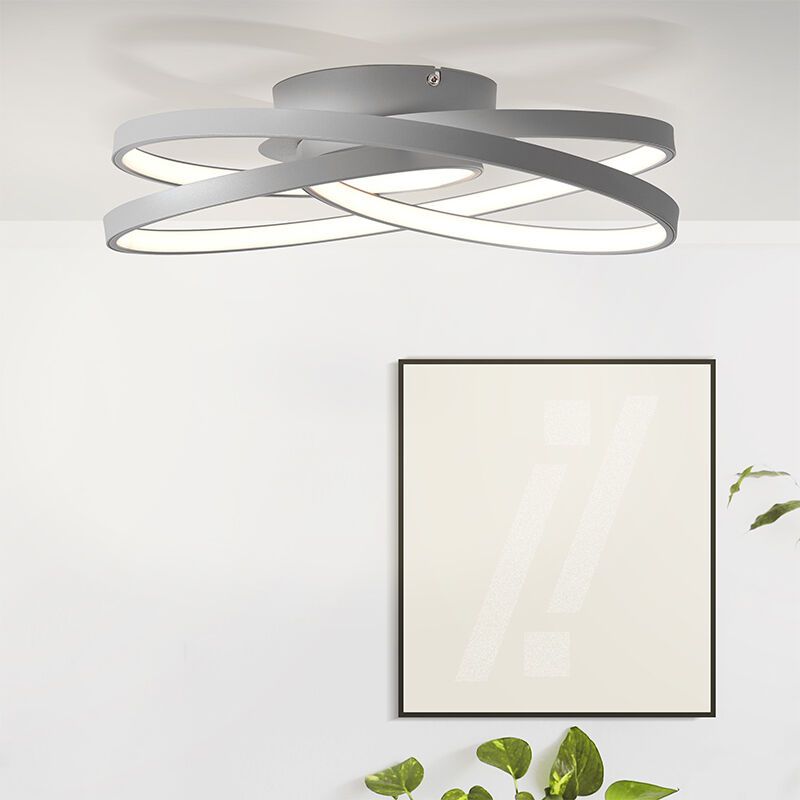 Design Deckenleuchte Grau, Milou, 40W, 3000K LED