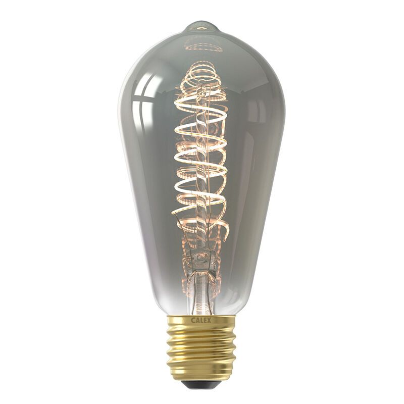 Dimmbare Calex E27 LED-Edisonlampe Grau, 4W, 1800K