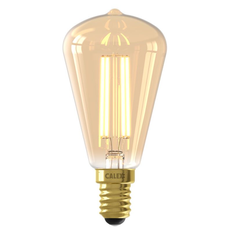 Dimmbare Calex E14 LED-Edisonlampe Bernstein, 3,5W, 2100K Dimmbare Calex E14 LED-Edisonlampe Bernstein, 3,5W, 2100K