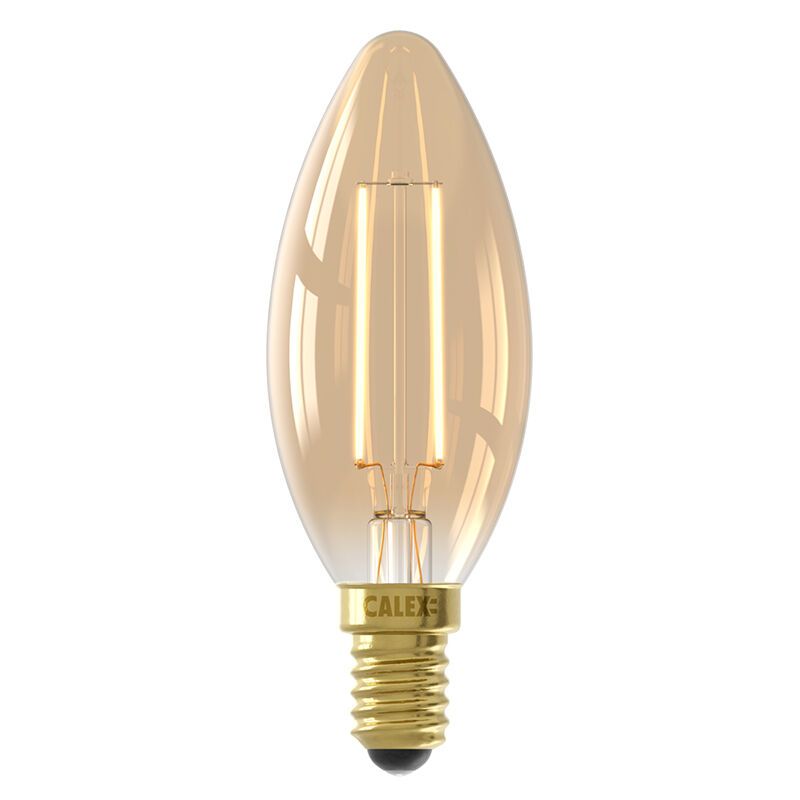 Dimmbare Calex E14 LED-Kerzenlampe Bernstein, 3,5W, 2100K