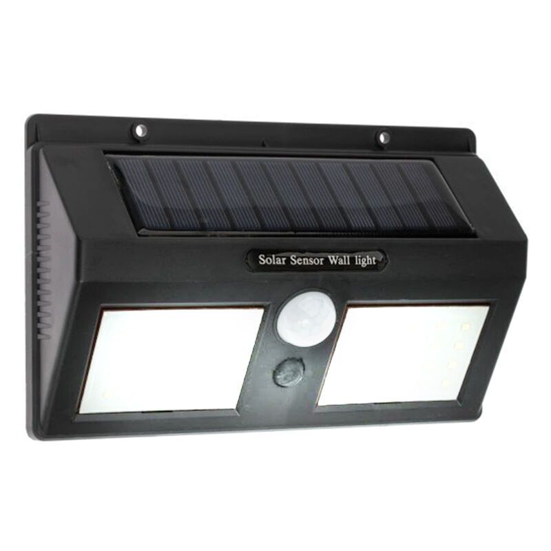 Schwarze Solar Außen Wandleuchte Kunststoff, Albert, 8W, 6000K LED, IP65