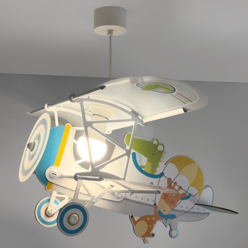 Mehrfarbige Kinderzimmer Pendelleuchte Kunststoff, Crocodile plane