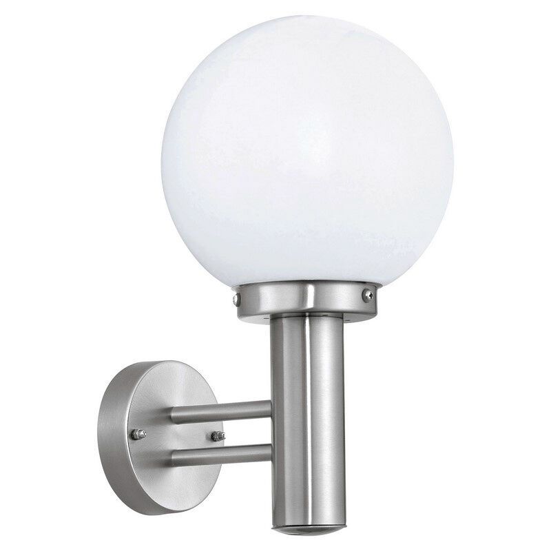 Silberne Außenleuchte Edelstahl, Baukje, IP44 Silberne Außenleuchte Edelstahl, Baukje, IP44
