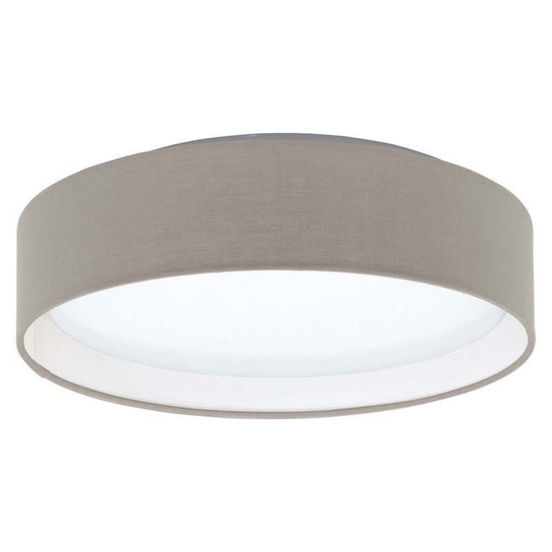 Taupe moderne Deckenlampe Stoff, Abano, 12W, 3000K LED
