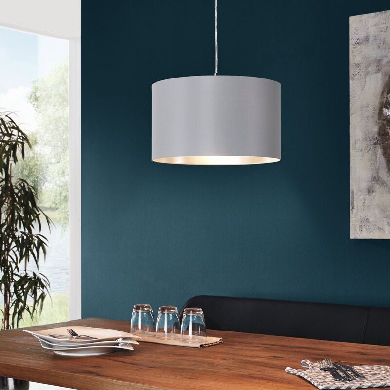 Graue moderne Pendelleuchte Stoff, Terme