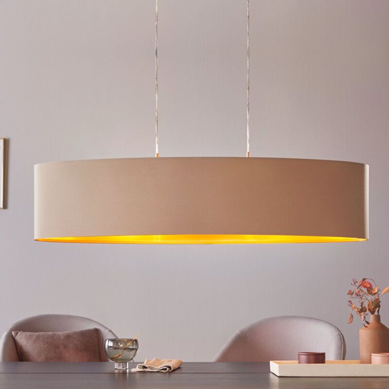 Goldene moderne Pendelleuchte Stoff, Terme Goldene moderne Pendelleuchte Stoff, Terme