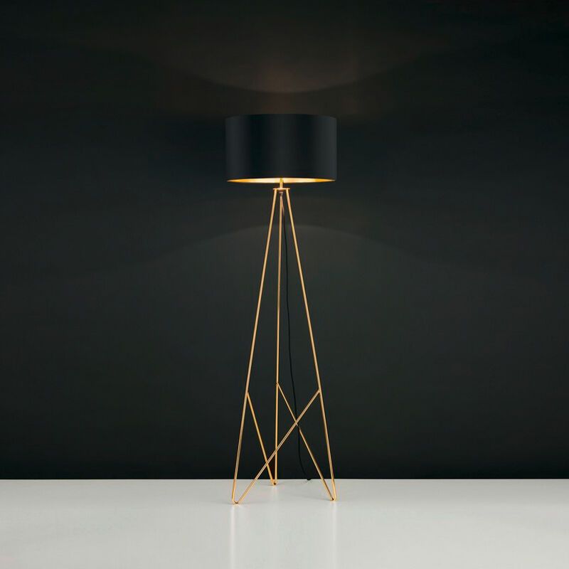 Goldene design Stehlampe Metall, Viola, mit Schalter