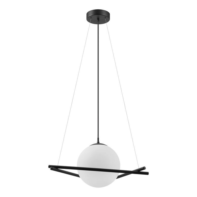 Schwarze retro Pendelleuchte Glas, Tjardo Schwarze retro Pendelleuchte Glas, Tjardo