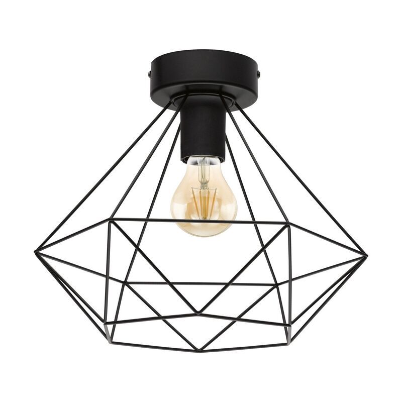 Schwarze industrielle Deckenlampe Stahl, Costel Schwarze industrielle Deckenlampe Stahl, Costel