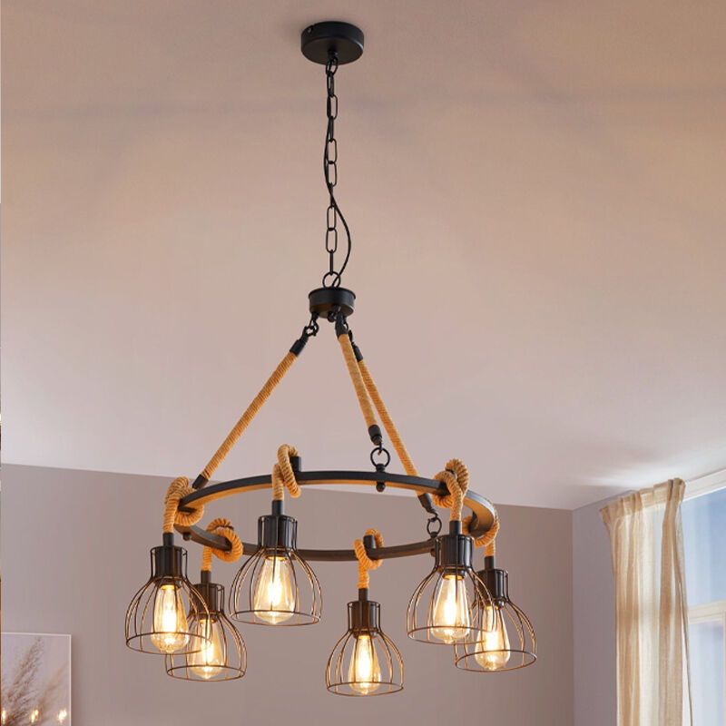 Schwarze industrielle Pendelleuchte Stahl, Simeon Schwarze industrielle Pendelleuchte Stahl, Simeon