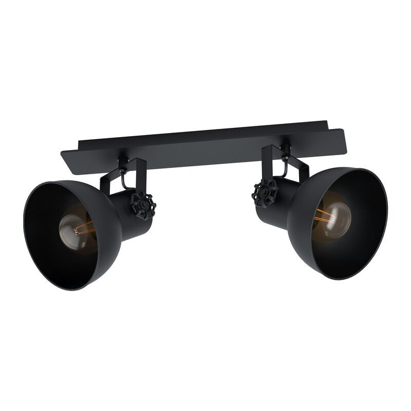 Schwarze industrielle Deckenstrahler Stahl, Angelina Schwarze industrielle Deckenstrahler Stahl, Angelina