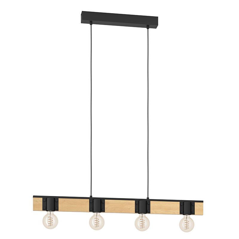 Braune landhaus Tischleuchte Holz, Angela