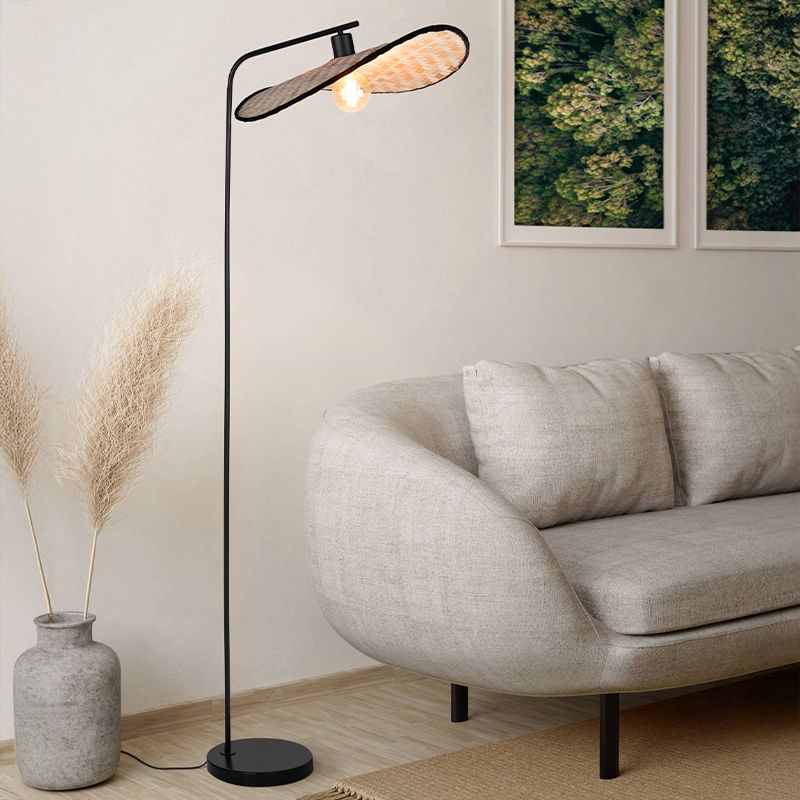 Braune landhaus Stehlampe Holz, Jillah, mit Schalter Braune landhaus Stehlampe Holz, Jillah, mit Schalter