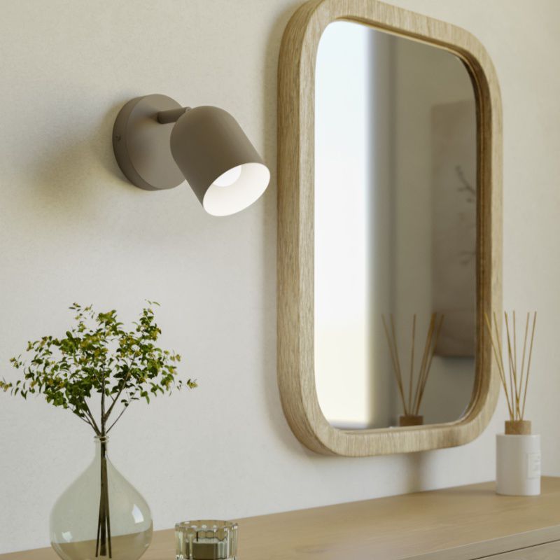 Braune vintage Wandstrahler Stahl, Tjitte