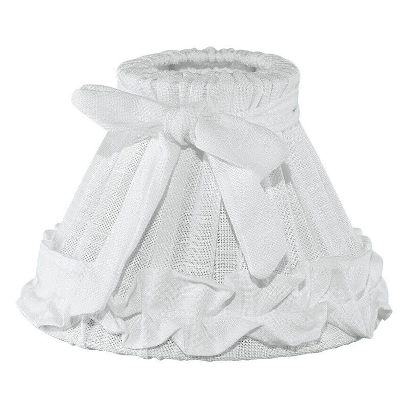 Weiße Lampenschirm Noah, Stoff, klassisch