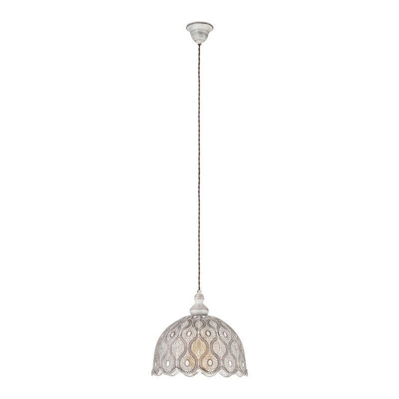 Weiße orientalische Pendelleuchte Stahl, Abdelrahman Weiße orientalische Pendelleuchte Stahl, Abdelrahman