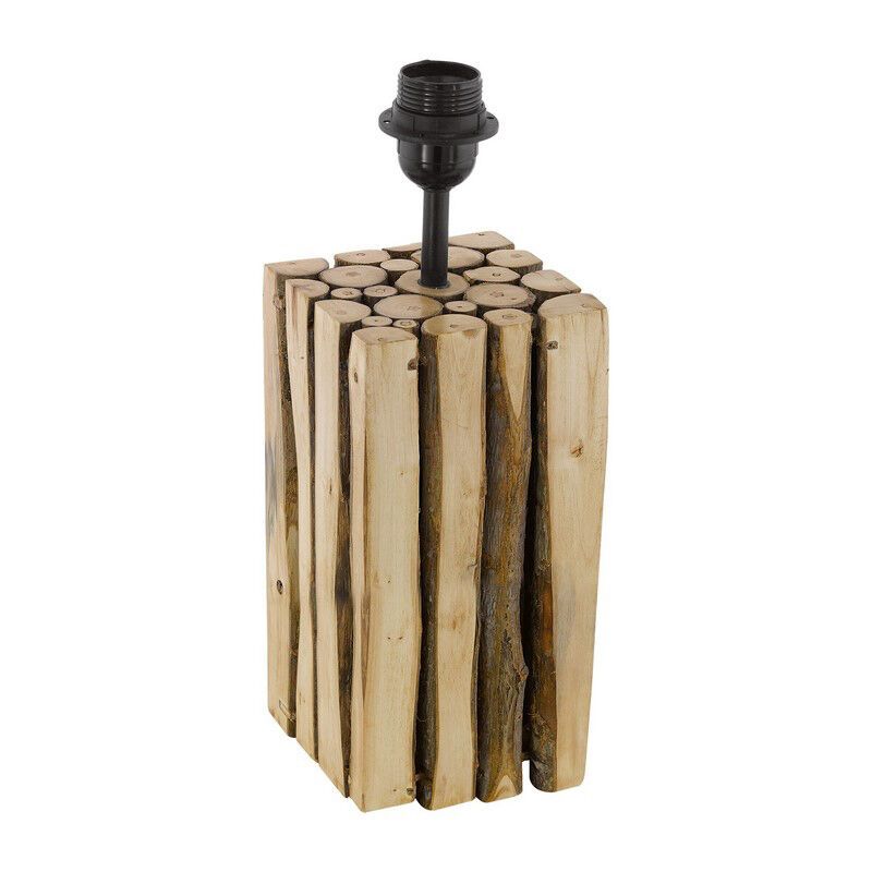 Holz Tischlampe ohne Schirm Braun, Kick, mit Schalter