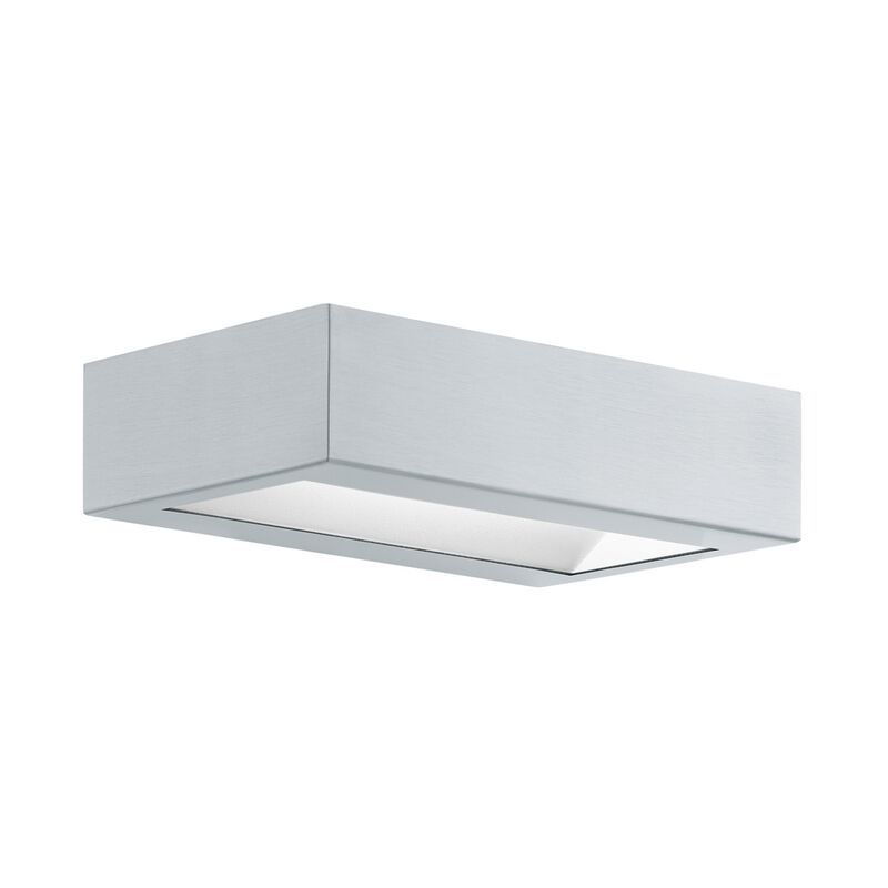 Silberne moderne Außenleuchte Edelstahl, Simen, 4W, 3000K LED, IP44