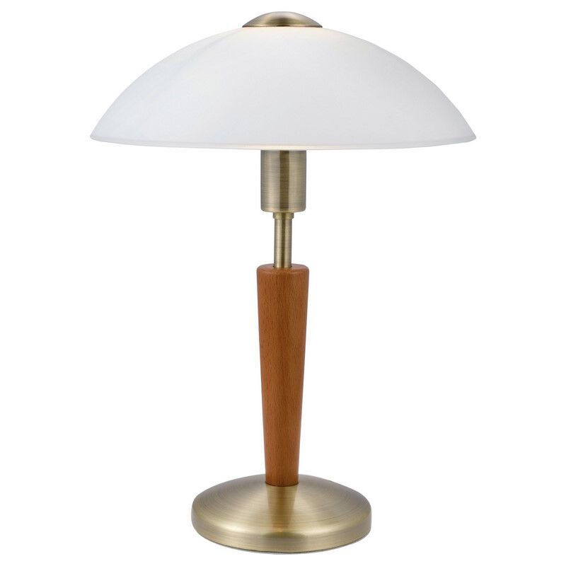Bronze antik Tischleuchte Holz, Miam, mit Touch-Dimmer Bronze antik Tischleuchte Holz, Miam, mit Touch-Dimmer