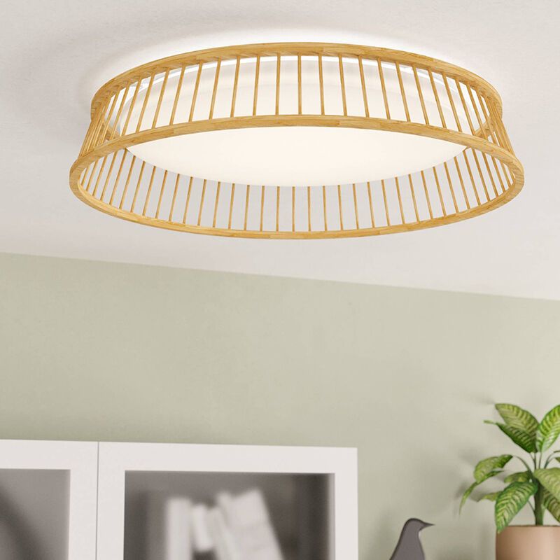 Holz Deckenlampe Landhaus, Jolene, 20W, 3000K LED Holz Deckenlampe Landhaus, Jolene, 20W, 3000K LED