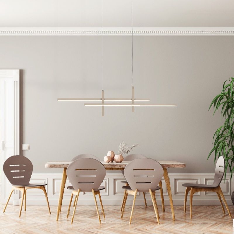 Braune moderne Pendelleuchte Kunststoff, Thera, 20W, 3000K LED