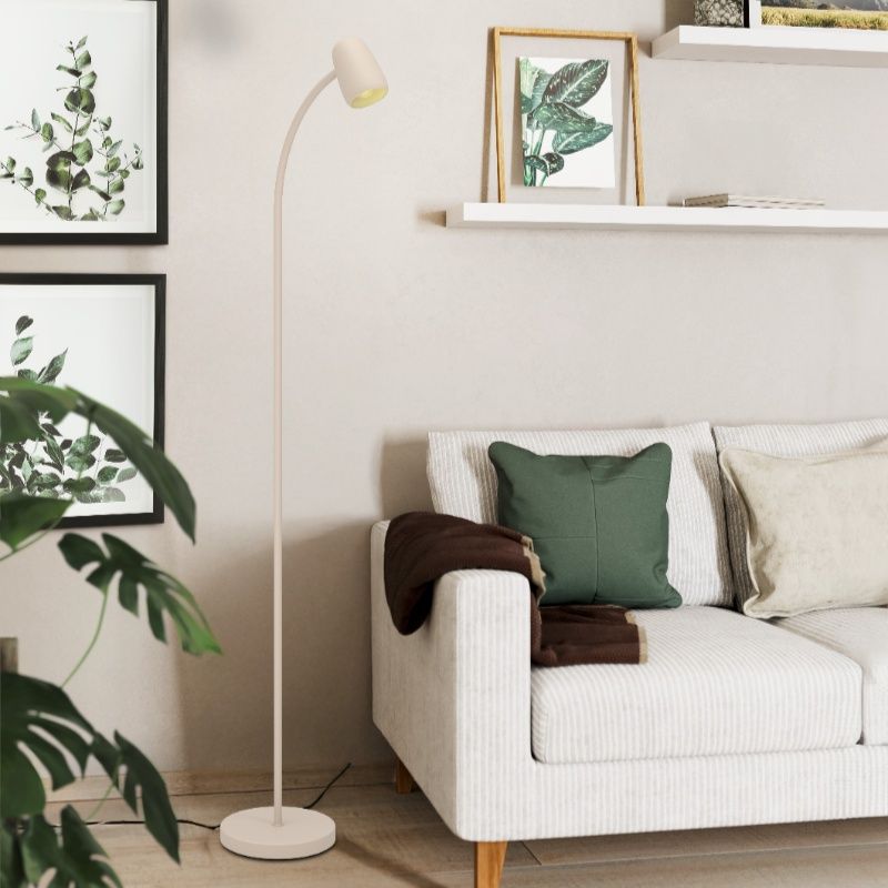 Braune moderne Stehlampe Stahl, Sahila, mit Schalter Braune moderne Stehlampe Stahl, Sahila, mit Schalter