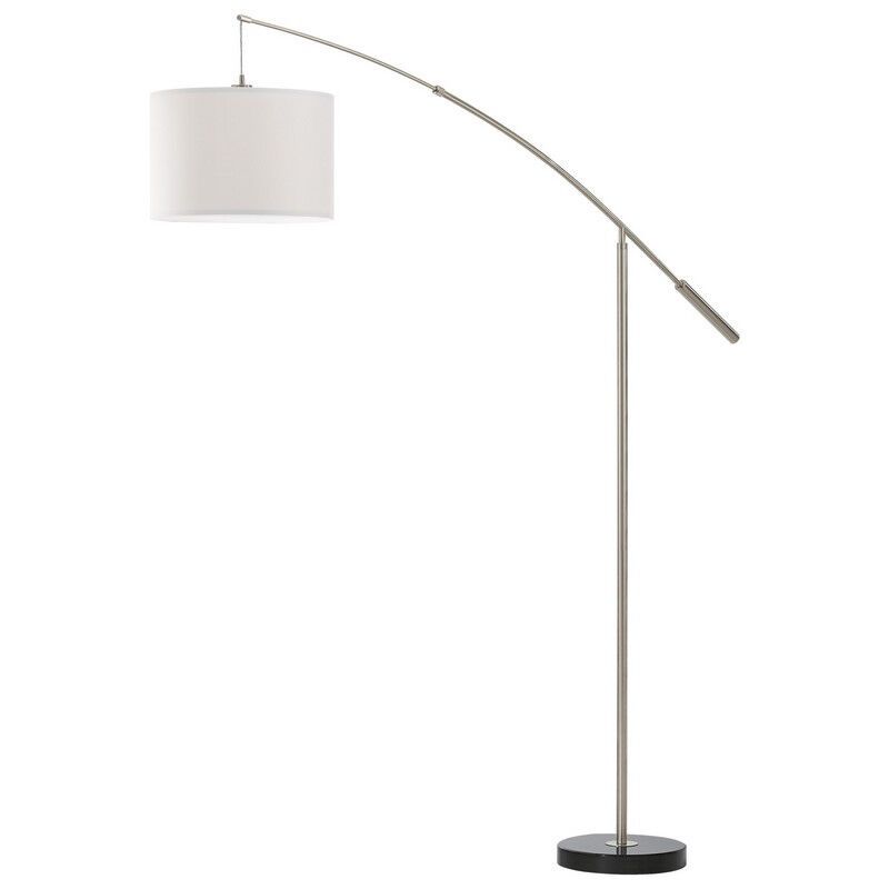 Nickel moderne Bogenlampe Stoff, Ralph, mit Schalter Nickel moderne Bogenlampe Stoff, Ralph, mit Schalter