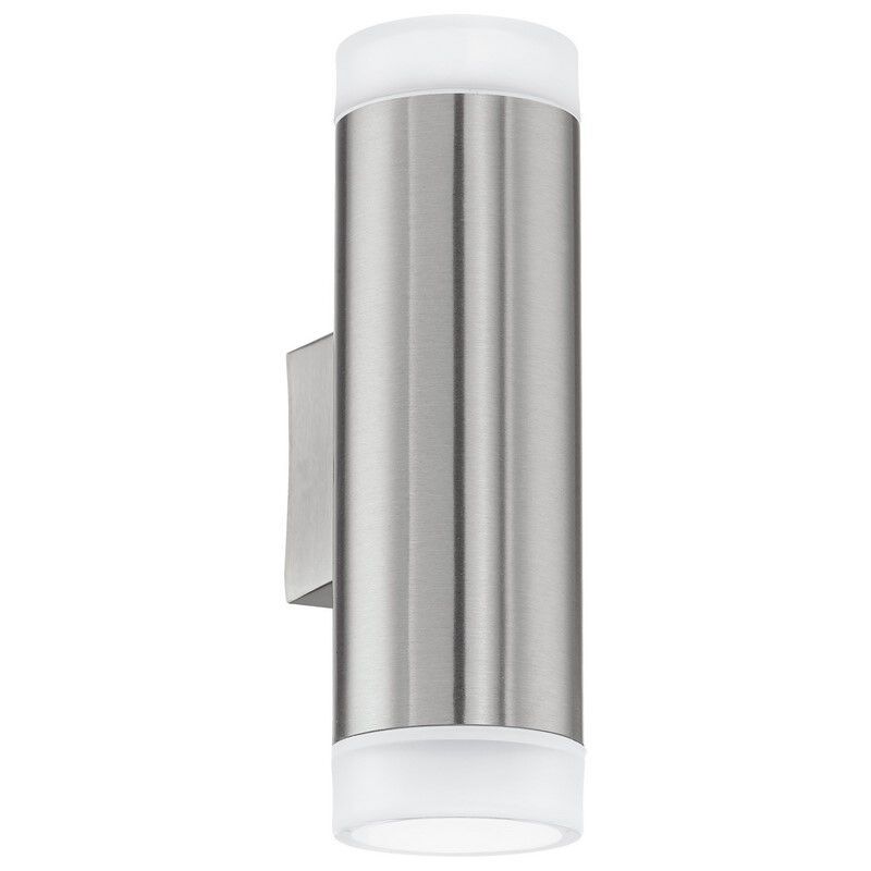 Silberne moderne Up down Wandleuchte Kunststoff, Marlies, IP44