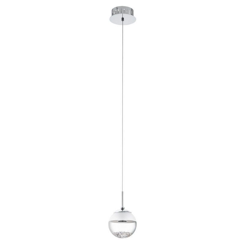 Chrom design Pendelleuchte Glas, Jorg, 5W, 3000K LED