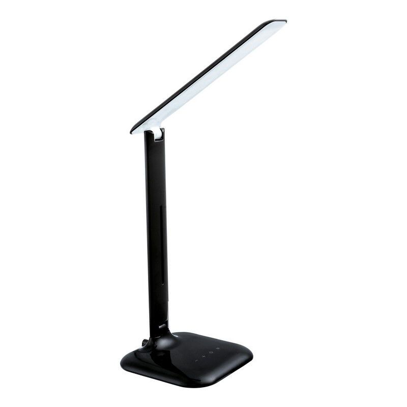 Schwarze design Schreibtischlampe Kunststoff, Ayman, 3W, warm- bis kaltweiß einstellbare LED, mit Touch-Dimmer