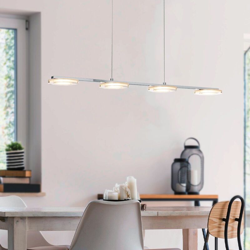 Chrom moderne Pendelleuchte Kunststoff, Pace, 5W, 3000K LED Chrom moderne Pendelleuchte Kunststoff, Pace, 5W, 3000K LED