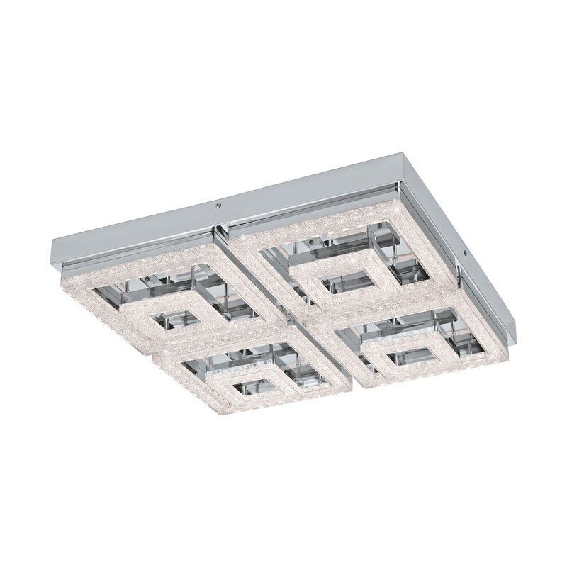 Chrom moderne Deckenleuchte Kunststoff, Arjo, 48W, 3000K LED