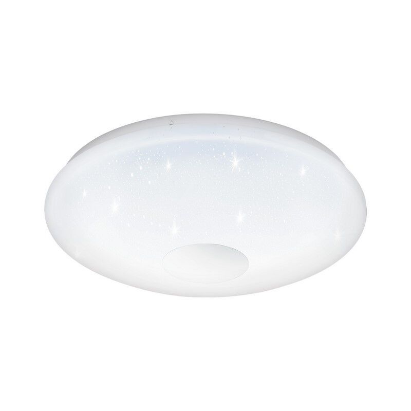 Silberne Deckenleuchte Kunststoff, Barbera, 20W, warm- bis kaltweiß einstellbare LED