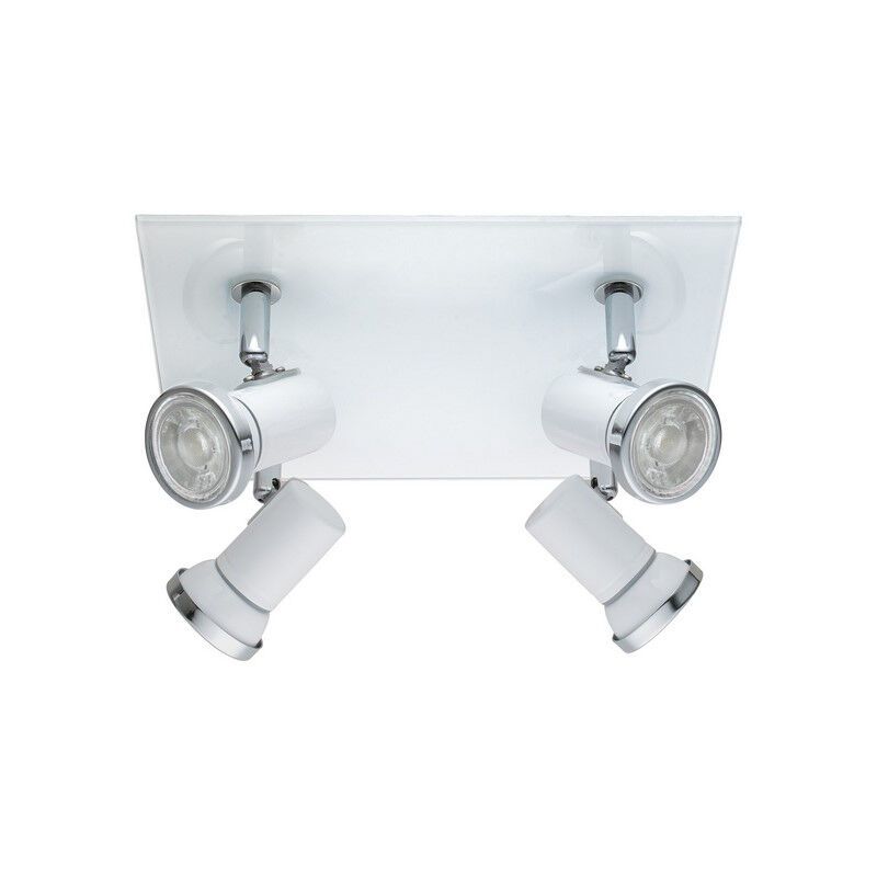 Chrom Deckenstrahler Glas, Jasmijn, IP44 Chrom Deckenstrahler Glas, Jasmijn, IP44