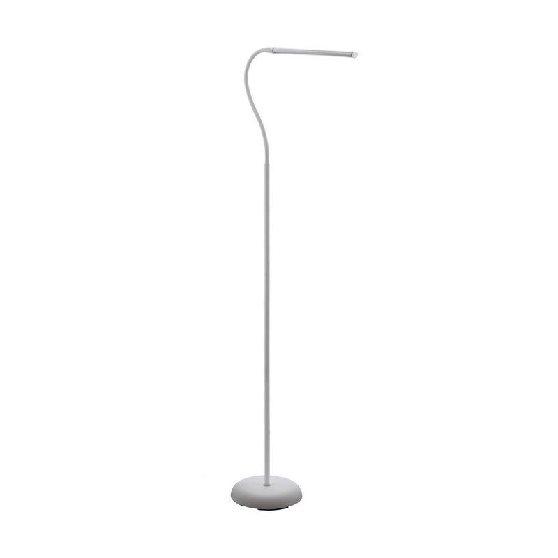 Weiße moderne Stehlampe Kunststoff, Brennan, 5W, 4000K LED, mit Touch-Dimmer Weiße moderne Stehlampe Kunststoff, Brennan, 5W, 4000K LED, mit Touch-Dimmer