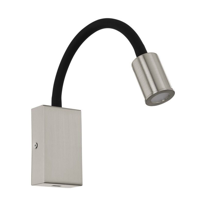 Nickel moderne Wandleuchte Kunststoff, Cafer, 4W, 3000K LED, mit Schalter Nickel moderne Wandleuchte Kunststoff, Cafer, 4W, 3000K LED, mit Schalter