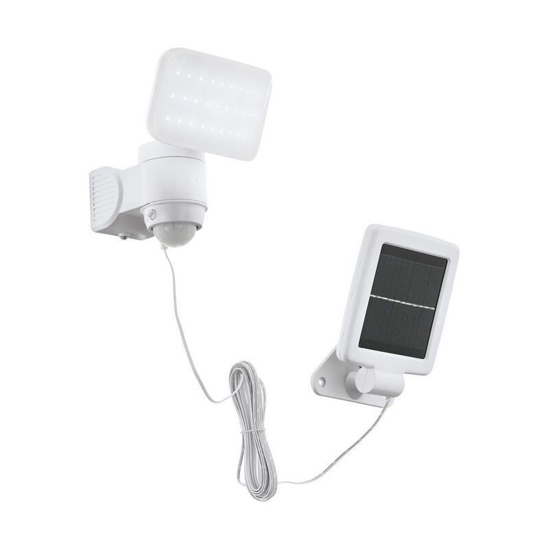 Weiße Solar Außen Wandleuchte Kunststoff, Frits, 5W, 6500K LED, IP44 Weiße Solar Außen Wandleuchte Kunststoff, Frits, 5W, 6500K LED, IP44
