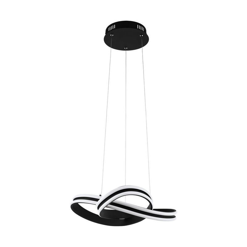 Schwarze moderne Pendelleuchte Kunststoff, Marigje, 18W, 3000K LED