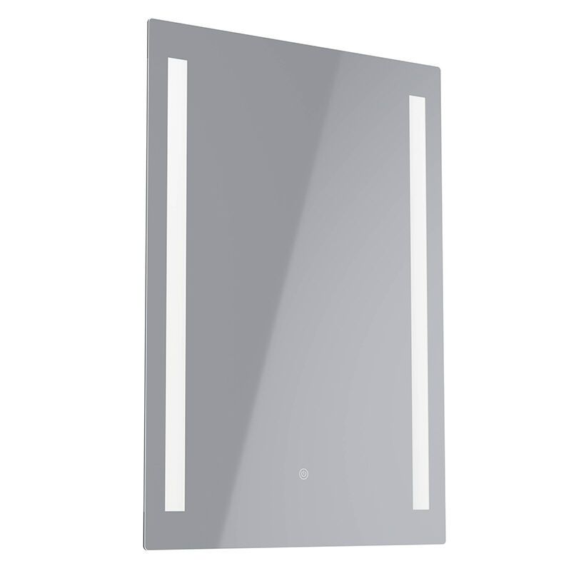 Graue moderne Spiegel mit Beleuchtung Glas, Bibi, 6,1W, 4000K LED, IP44, mit Schalter