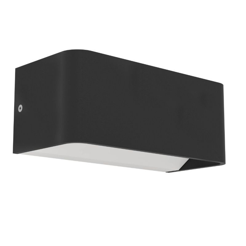 Schwarze moderne Smart Wandleuchte Aluminium, Tjalle, 10W, RGBW LED, IP54
