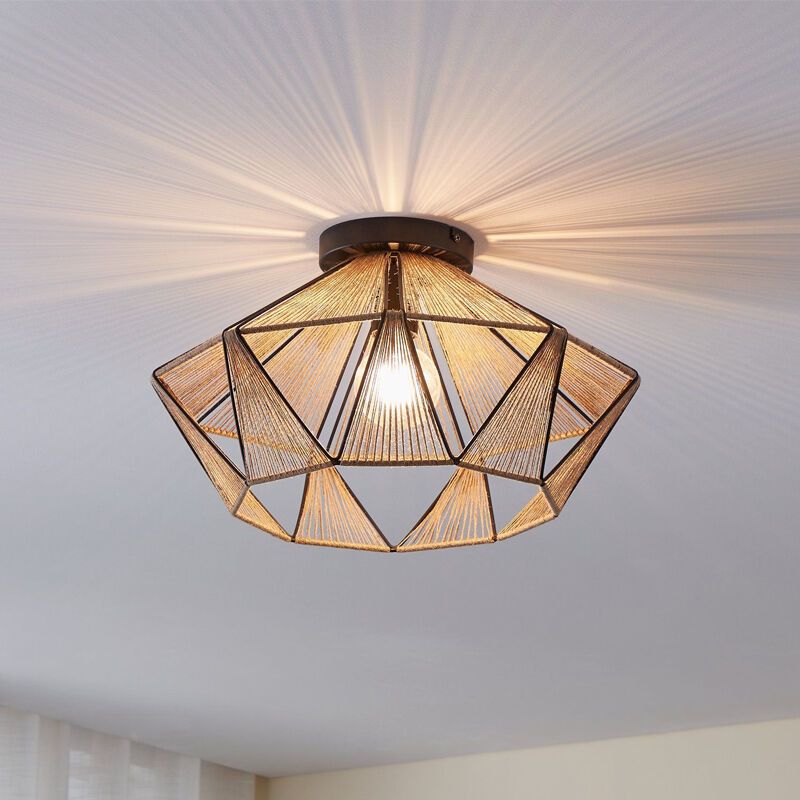 Braune landhaus Deckenleuchte Stahl, Yessica