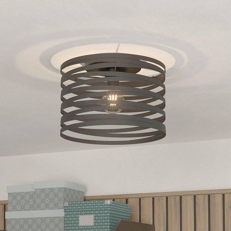 Schwarze industrielle Deckenleuchte Aluminium, Tein Schwarze industrielle Deckenleuchte Aluminium, Tein