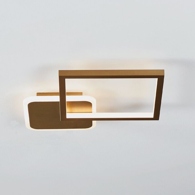 Goldene moderne Deckenleuchte Aluminium, Sivan, 15W, warm- bis kaltweiß einstellbare LED, 3-stufig dimmbar Goldene moderne Deckenleuchte Aluminium, Sivan, 15W, warm- bis kaltweiß einstellbare LED, 3-stufig dimmbar