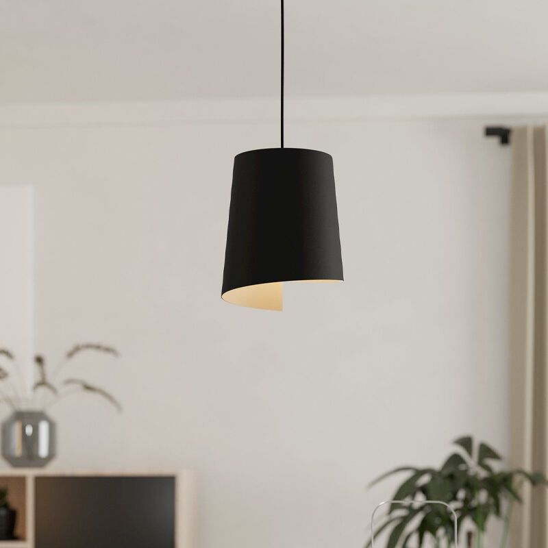 Schwarze landhaus Pendelleuchte Aluminium, Vincenzo